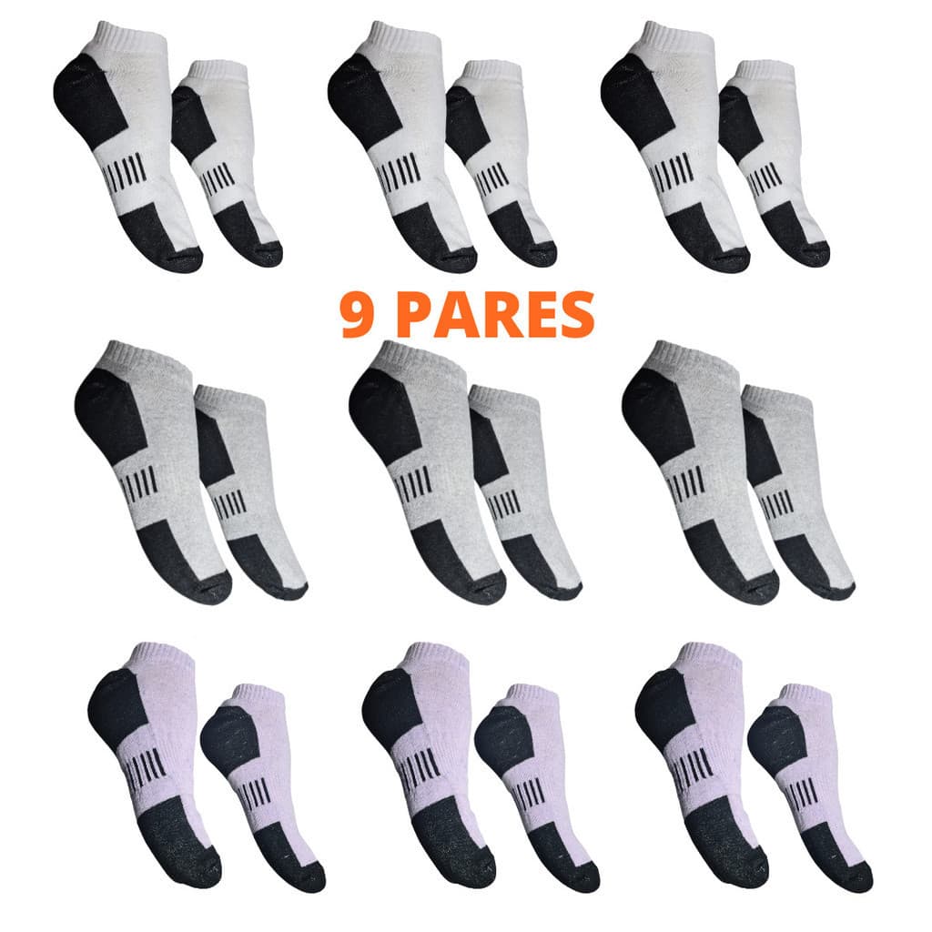 Meia Feminina Prime Kit 9 Pares Cano Curto Invisível Algodão Revenda