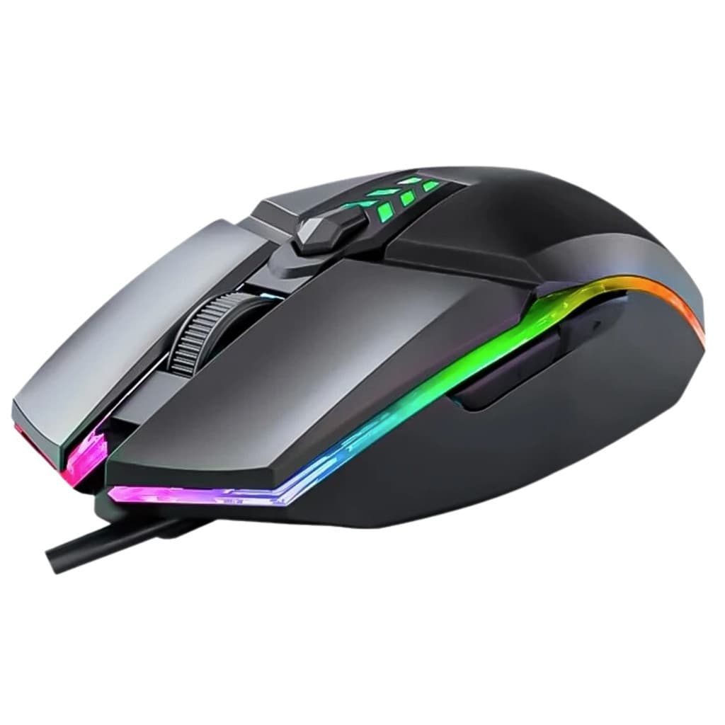 Mouse Gamer 3200Dpi Com Fio Usb RGB Ergonômico EG113 Evolut