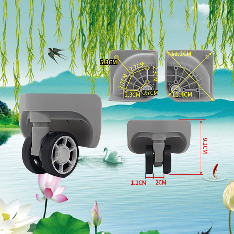 Acessórios para rodas DL-A169/LBJB 171, mala de viagem com rodas DL-169K, roda universal para mala de viagem 129