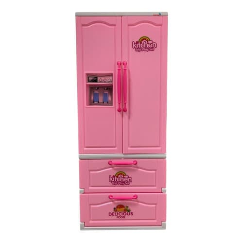 Mini Geladeira Infantil 2 Portas Brinquedo Faz de Conta Sonho Infantil Rosa Importway