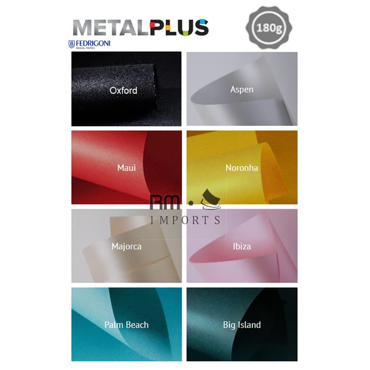 Papel Color Plus Metálico 180g - A4 - varias cores - 25 folhas