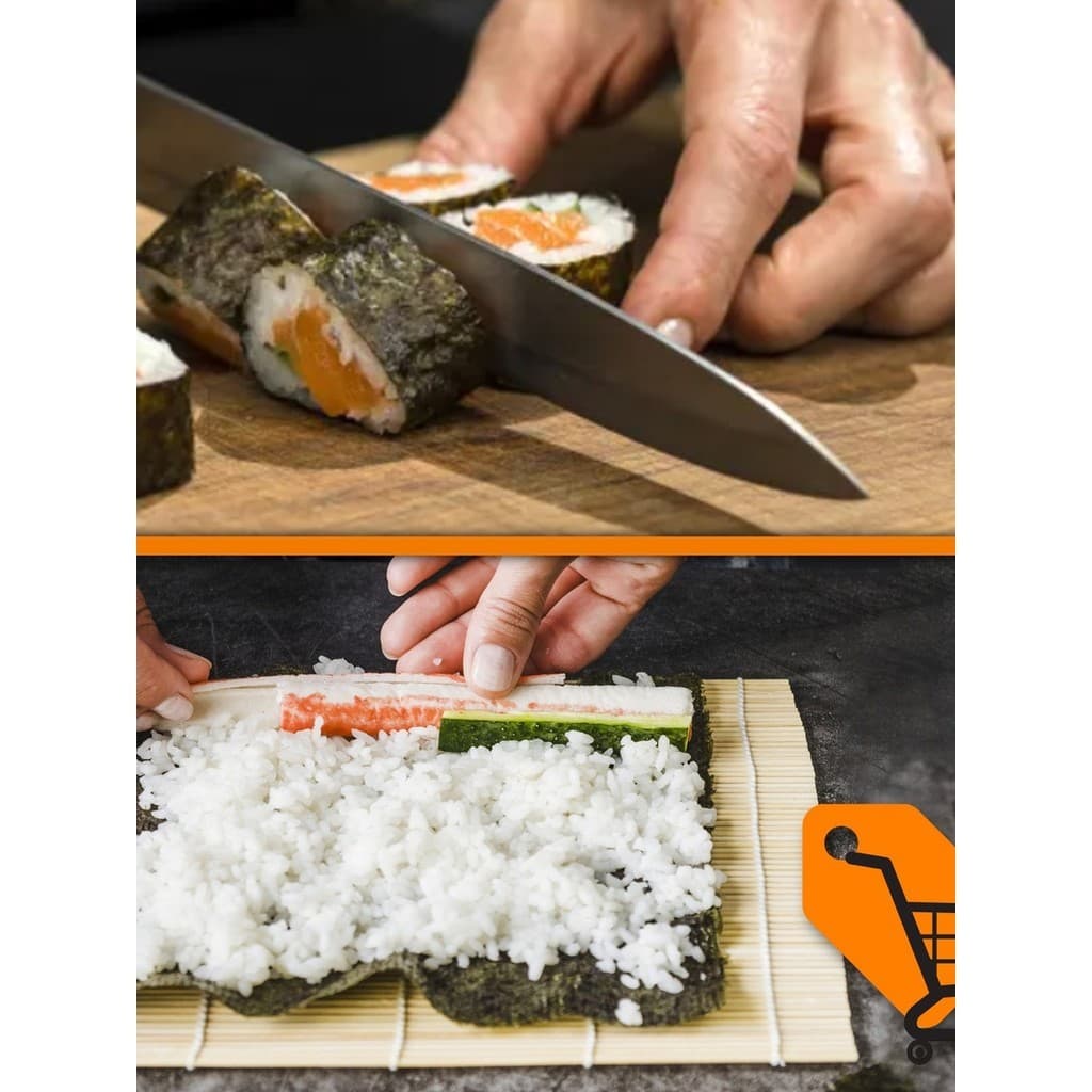 Faca Sushi Samurai Chef Profissional Carne Sushi  8pol Cor Aço Inox