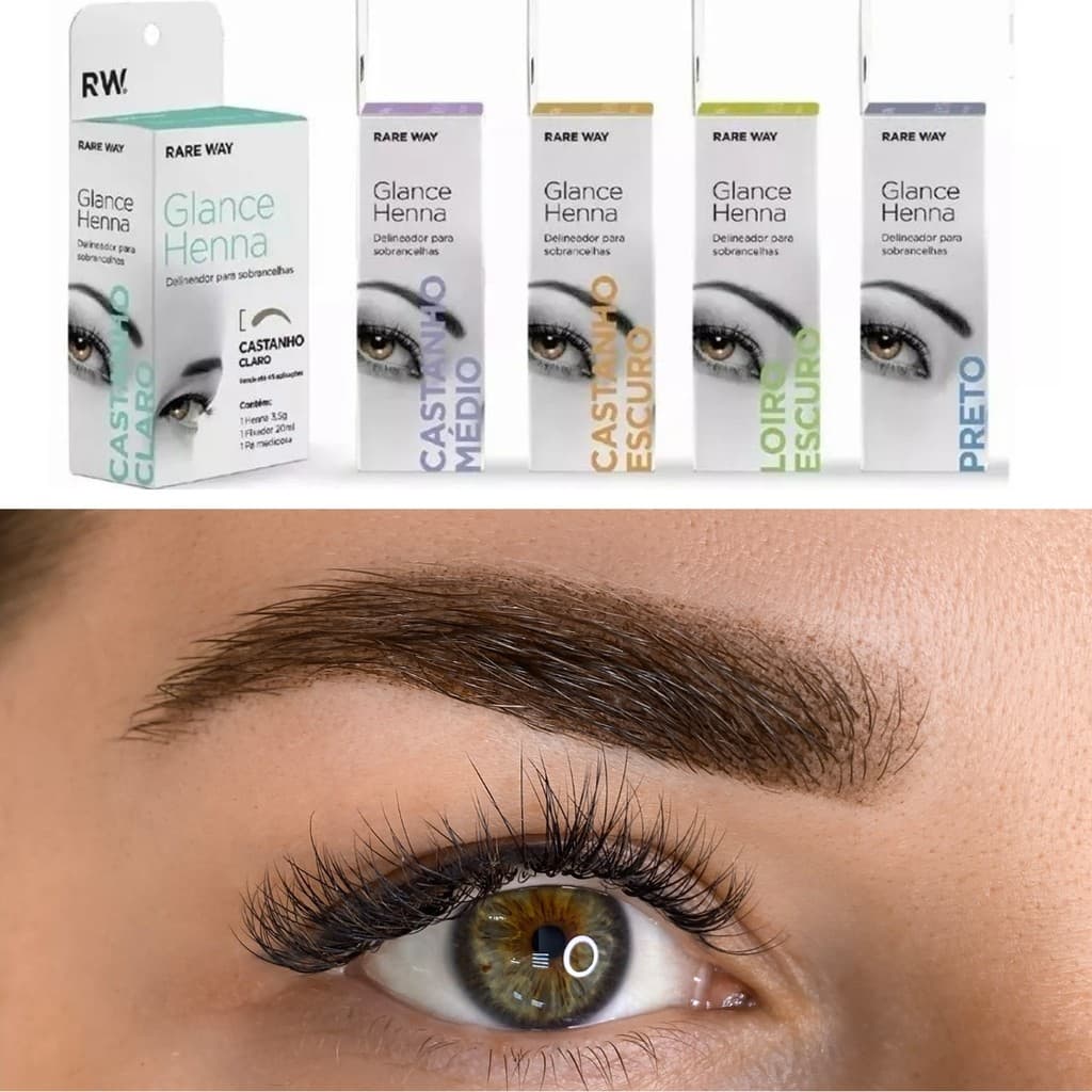 Glance Henna Delineador Sobrancelha Rare Way Todas As Cores