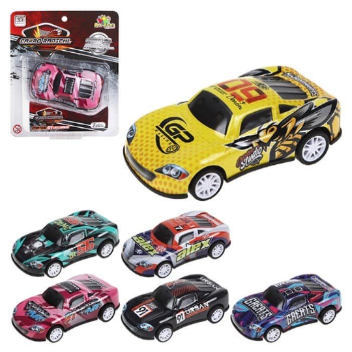 Carrinho Brinquedo Metal Carro Radical 7 Alex 10cmX7cm