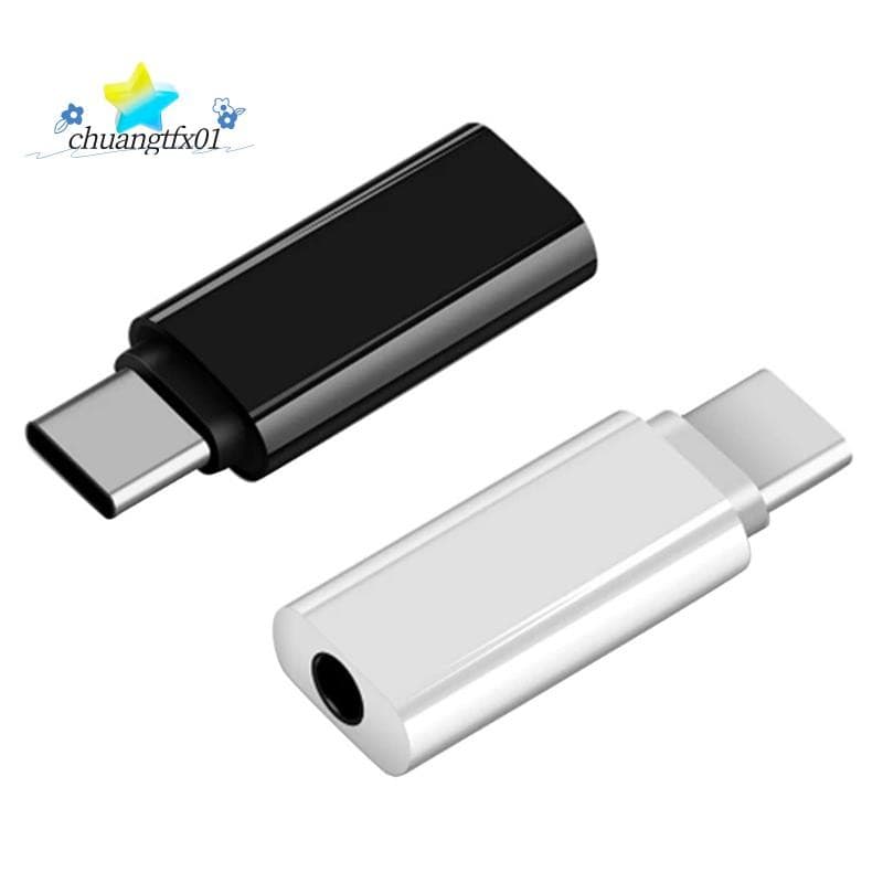 💕2 Pçs Tipo-C Para 3.5mm Jack Conversor Fone De Ouvido Adaptador De Áudio Cabo USB Fêmea Aux