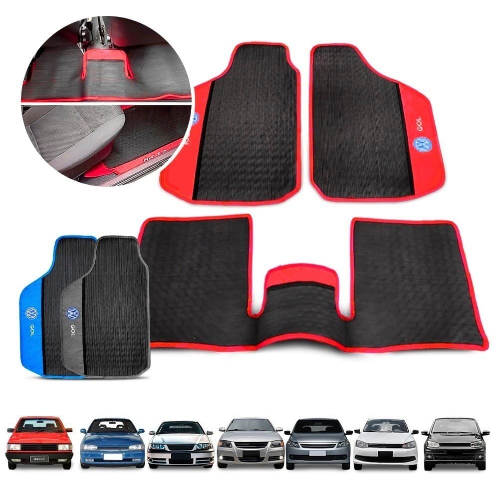 Tapetes de Borracha Gol Personalizados: O Toque Final para o seu carro! 3 Pç traseiro pvc.
