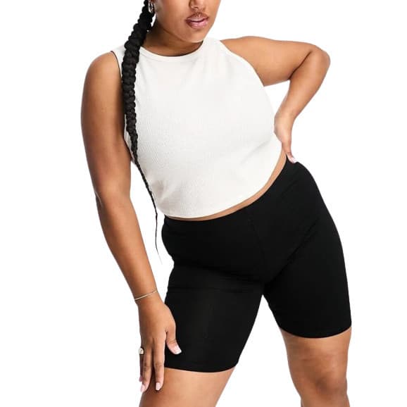 Shortinho Legging Plus Size Feminino Meia Coxa Suplex Cintura Alta Academia Zero Transparência Roupa Fitness