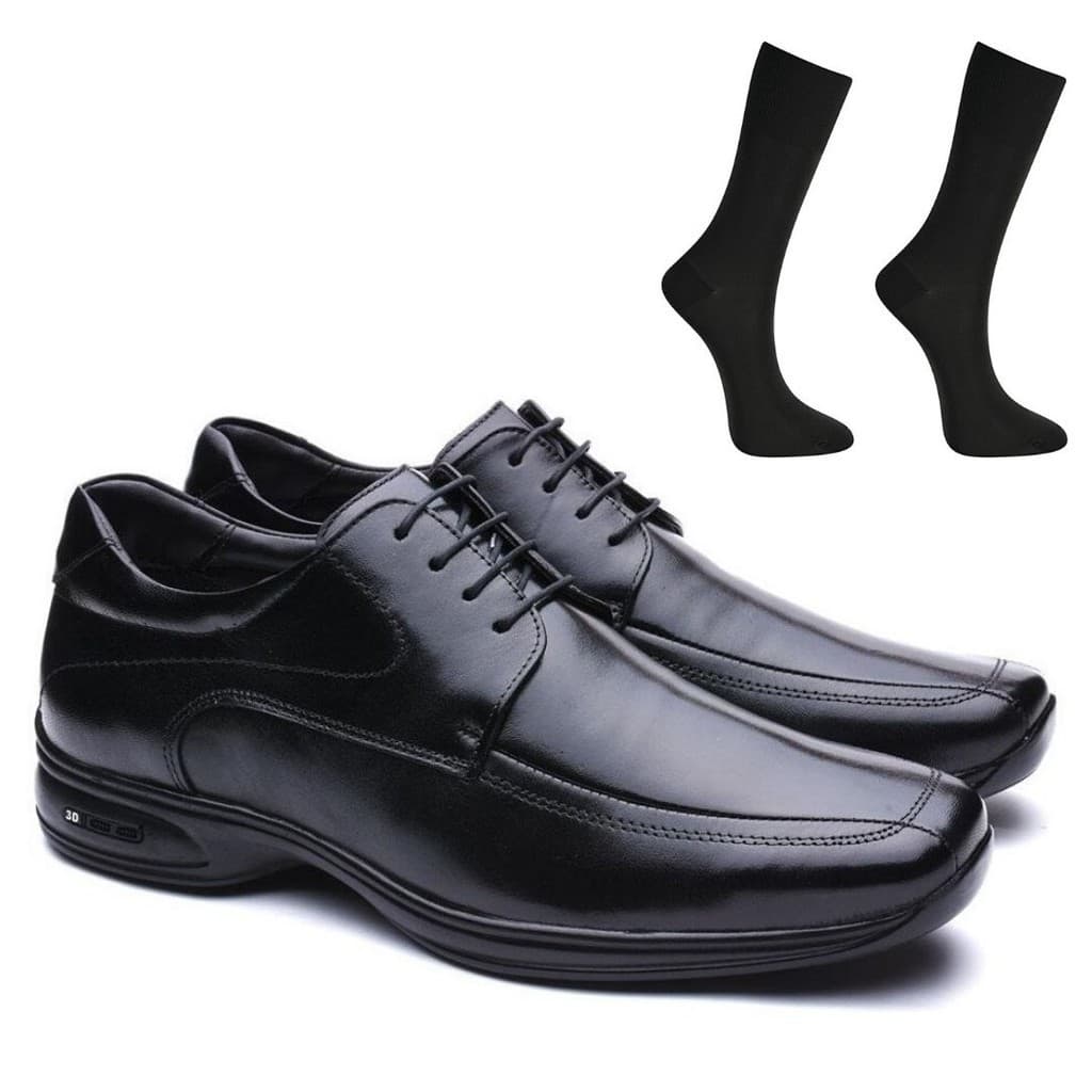 SAPATO MASCULINO CALÇADO JOTA PÉ 3D VISION EM COURO PELÍCA LEGÍTIMO 3D AIR 71454