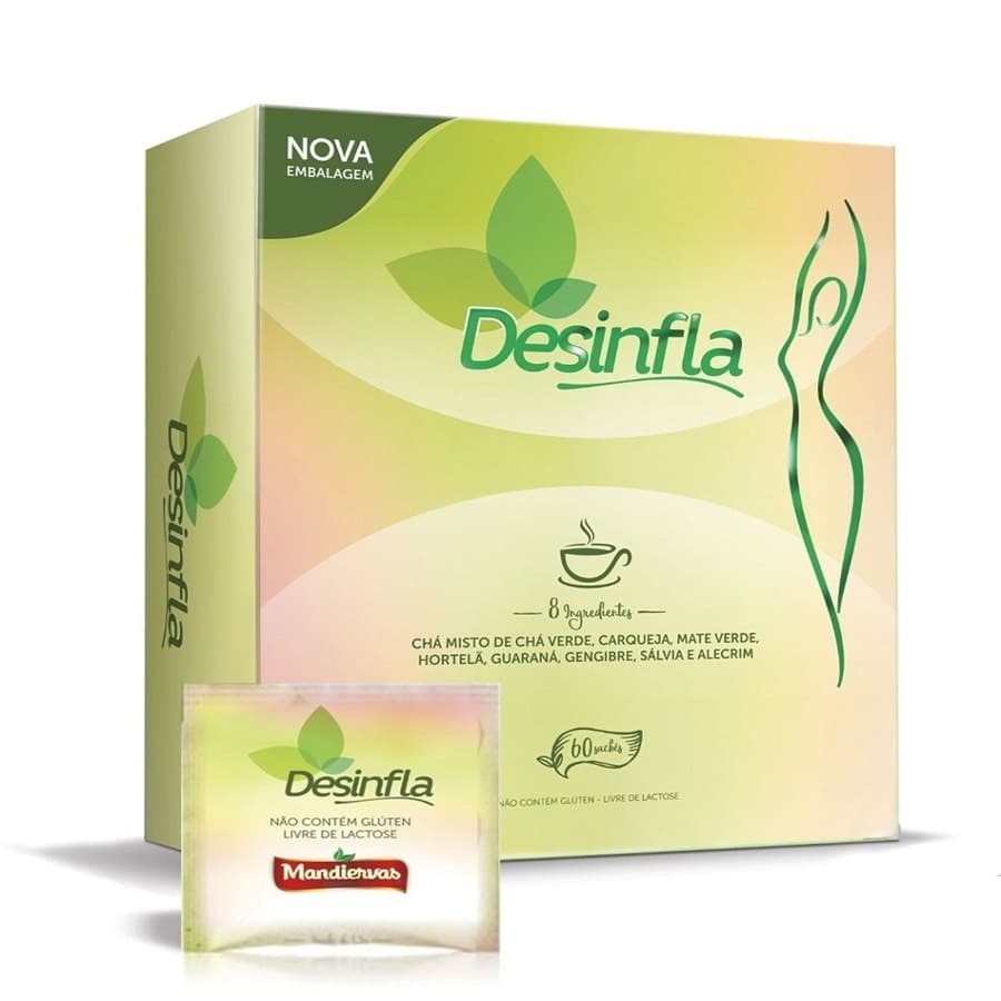 Chá Desinfla 60 Sachês - Mixto Sabor Tradicional