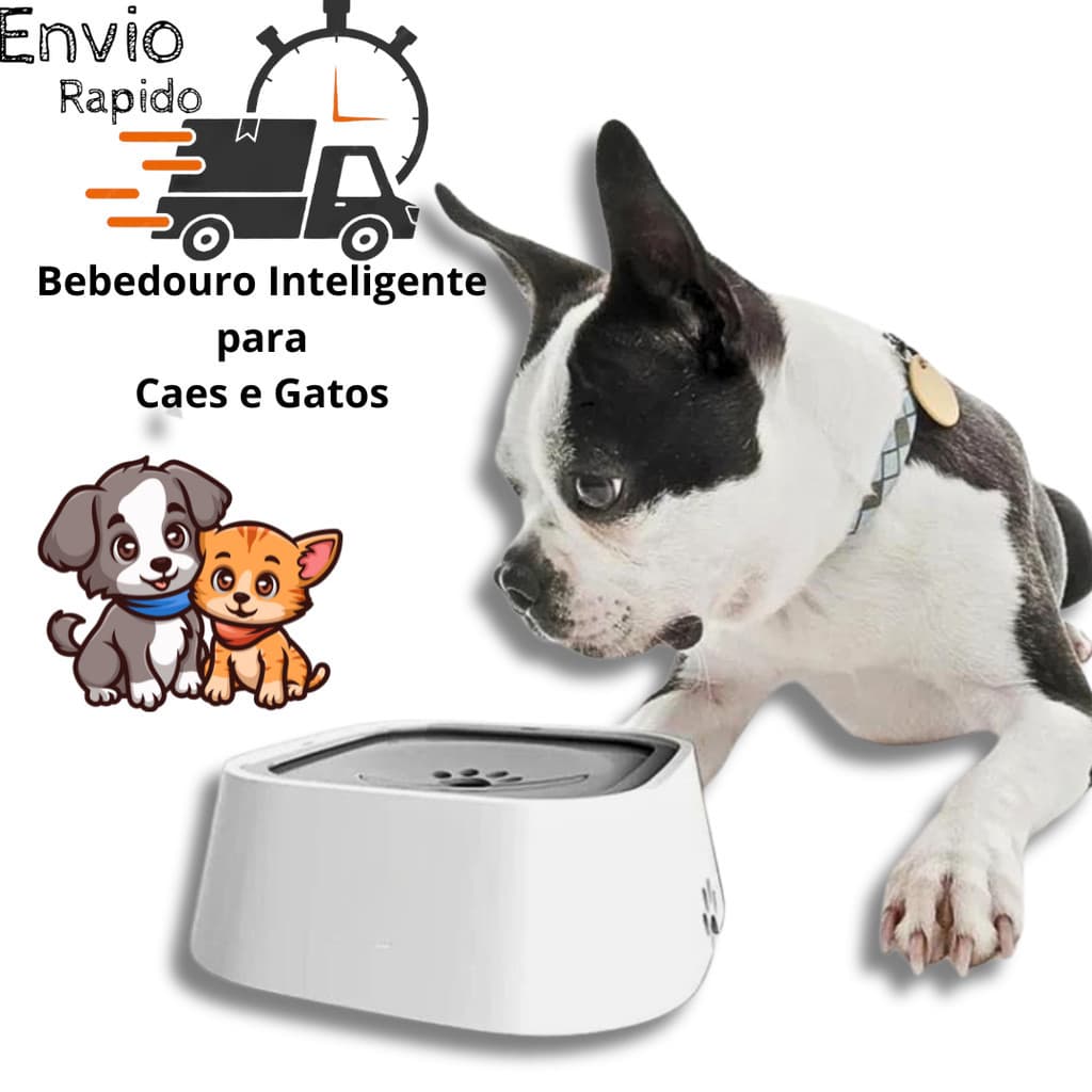 Fonte Bebedouro inteliegente Fonte de Água Para Pet Cachorro caes e Gato Anti-respingo 870ml