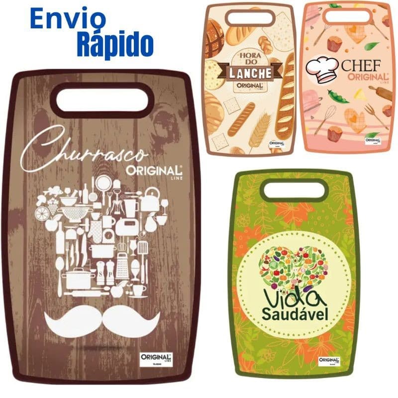 Tábua Para Corte Carne Churrasco Legumes Estampada Premium