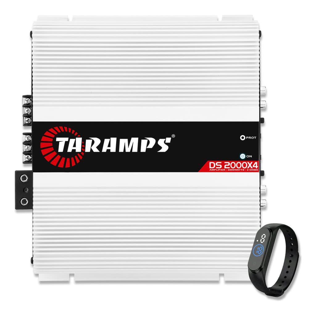Módulo Amplificador Taramps DS2000x4 (4 Canais de 500WRMS) 2000 Watts RMS 2 Ohms Full Range Som Automotivo