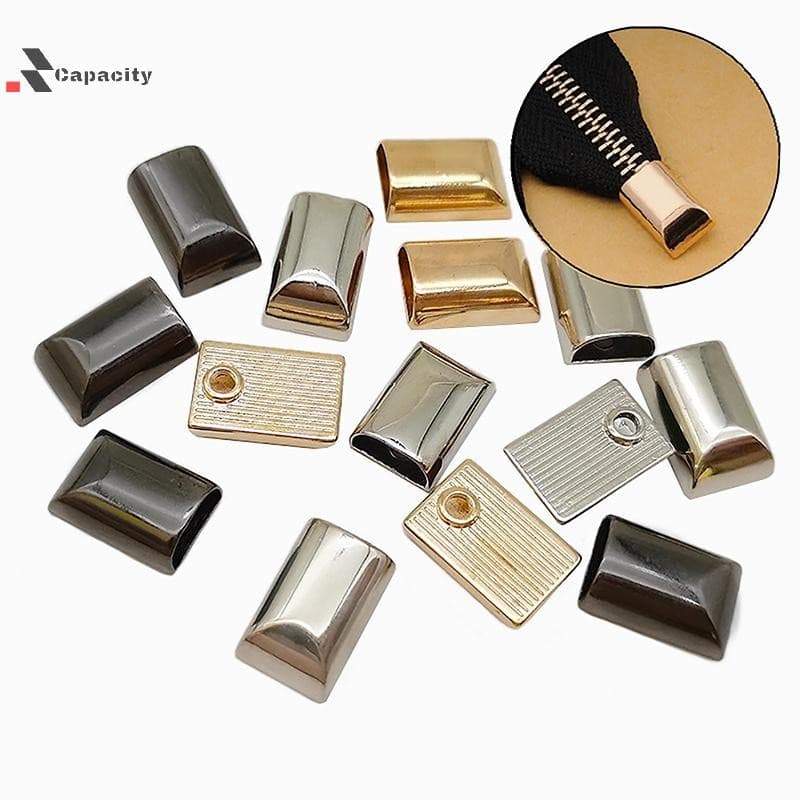 Capacidade 10 Unidades De Rolha De Zíper De Metal Com Parafuso-Hardware Artesanal De Couro Para Costura DIY-60-100