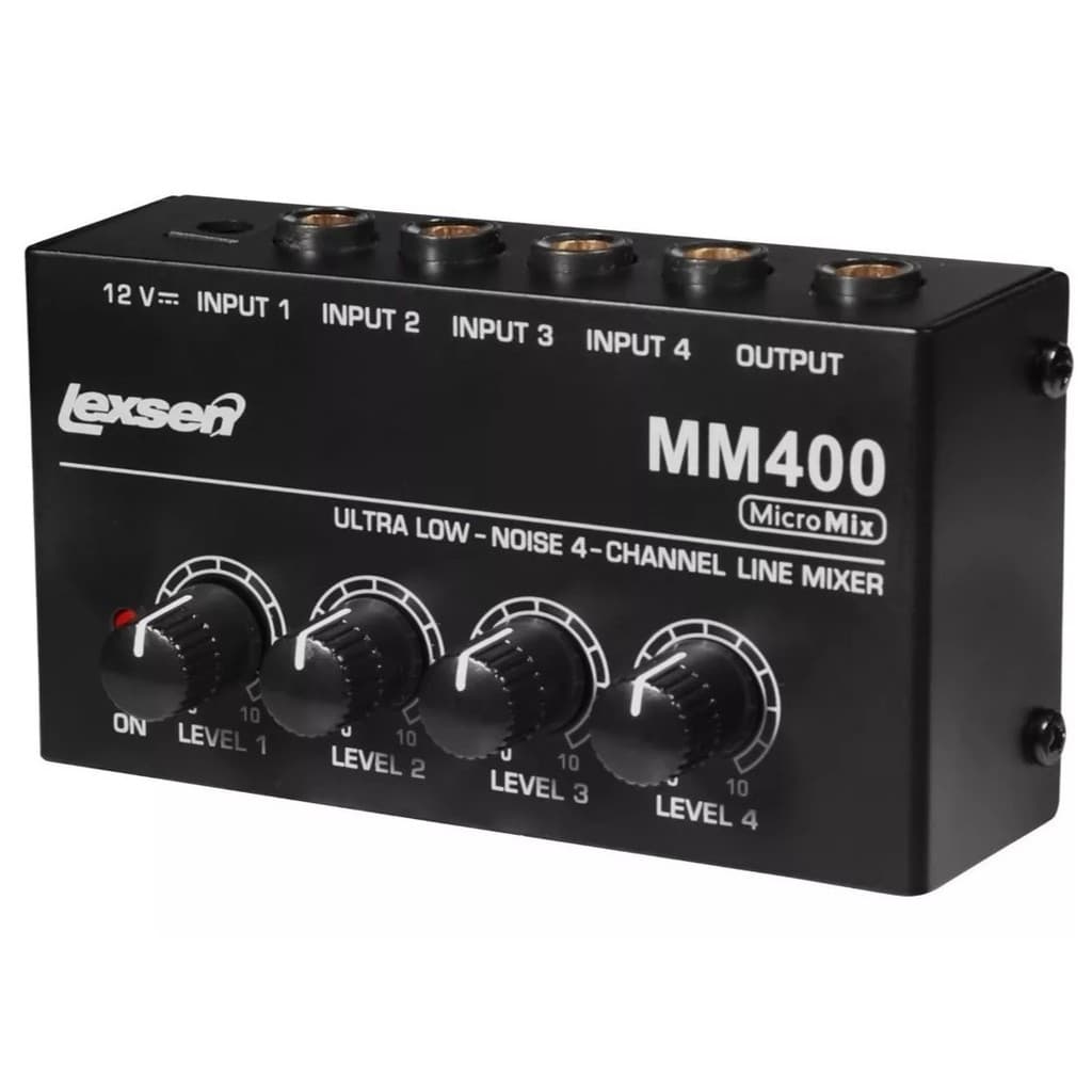 Mixer de Áudio Compacto Lexsen MM400 MicroMix com 4 canais