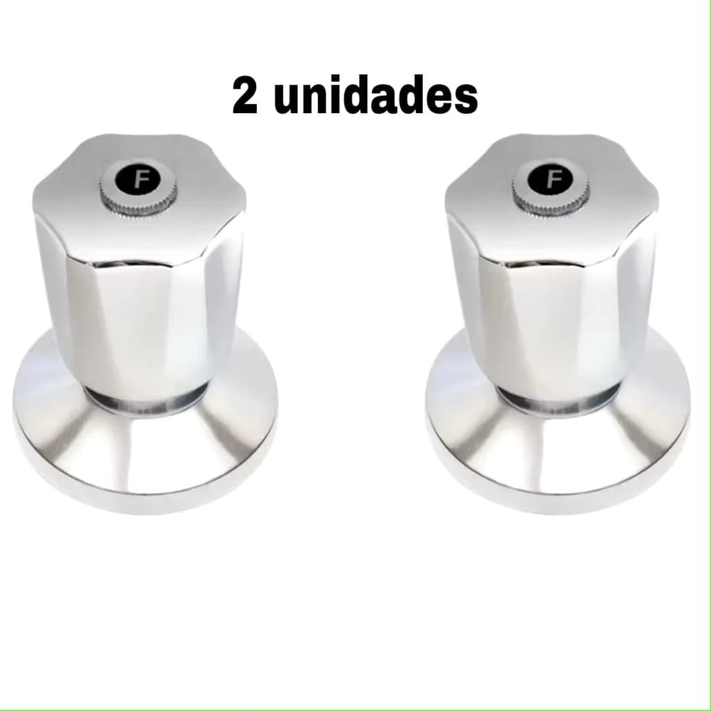 KIT 2 Acabamento Registro Deca Cromado para Banheiro Volante C50 - Metal 1/2 3/4