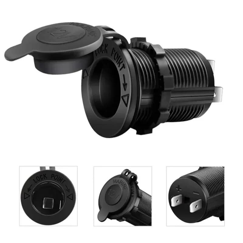 12V À Prova Dwaterproof Água Tomada De Isqueiro Do Carro Auto Barco Motocicleta Trator Energia Receptáculo Acessórios