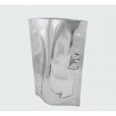 4 peças Sacos Stand Up Pouch Prata Fecho Zip Lock 18cm x 26cm