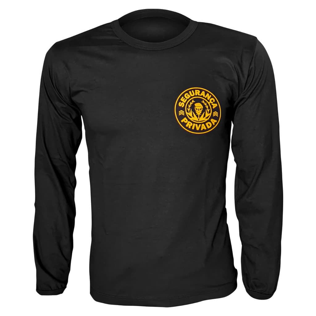 Uniforme Segurança Privada Manga Longa Camiseta 100% Algodão