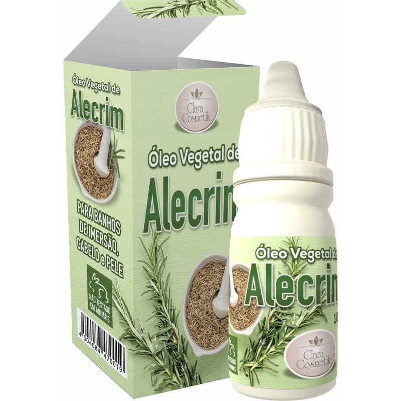 Óleo Vegetal de Alecrim Cabelo e Pele Facial 100% Puro e Natural 10mL - Clara Cosmetik