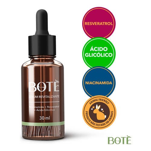 Serum Facial Revitalizante Botè Com Niacinamida Resveratrol E Ácido Glicólico