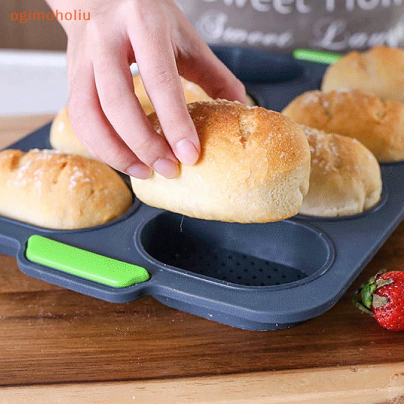 [GMH] 8 Grades Molde De Bolo De Silicone Antiaderente Pão De Forma Francês Resistente Ao Calor Bolos De Hambúrguer Cozinha Diy Baking Mold DCZ