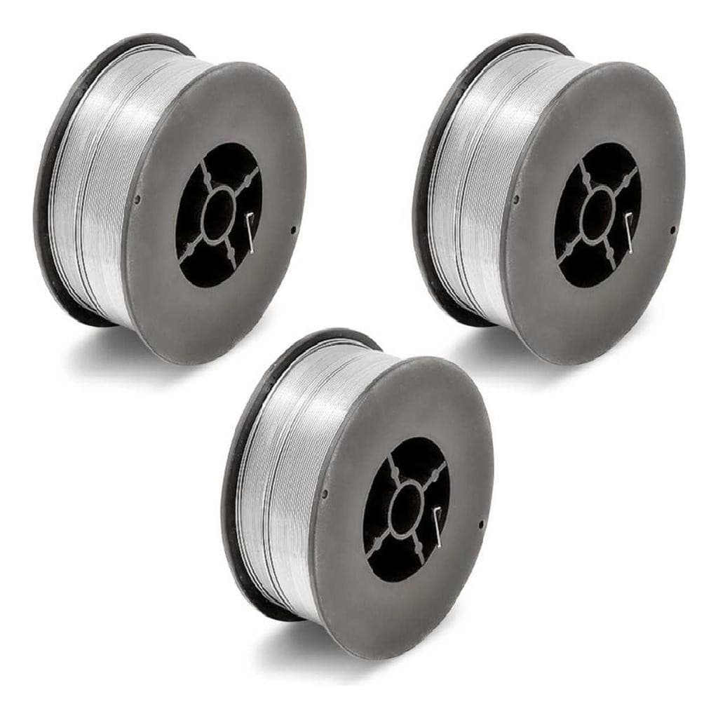 Kit - 3 Arame Para Solda Mig Revestido Uso Sem Gás 0,8mm E71t-sg - Rolo 1kg - Galzer
