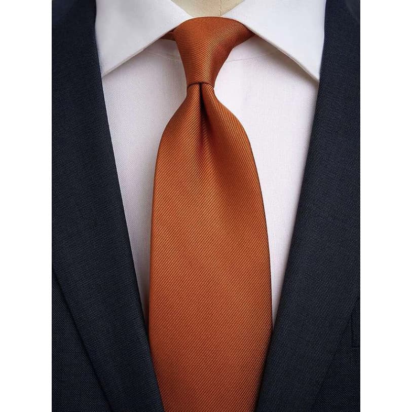 Gravata Terracota Semi Slim Para Padrinhos de Casamento - Noivos