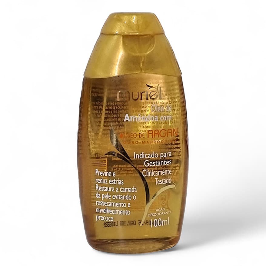 Óleo Corporal Amêndoas com Óleo de Argan 100ml Muriel - Nutrição e Proteção Essencial