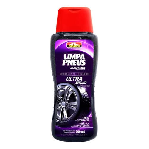 Limpa Pneus Brilhante Com Micro Particulas Pretinho Proauto