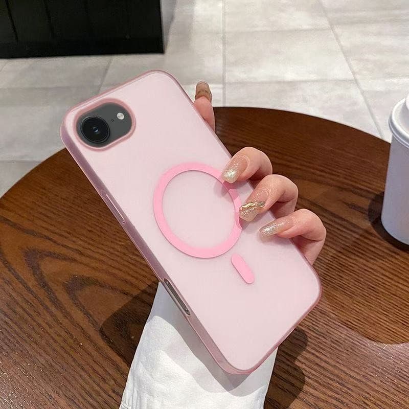 Adequado para iPhone 16e 7 8 Plus X XS Max XR 11 12 13 Pro Max 14 SE2 SE3, série magnética translúcida série fosca caso
