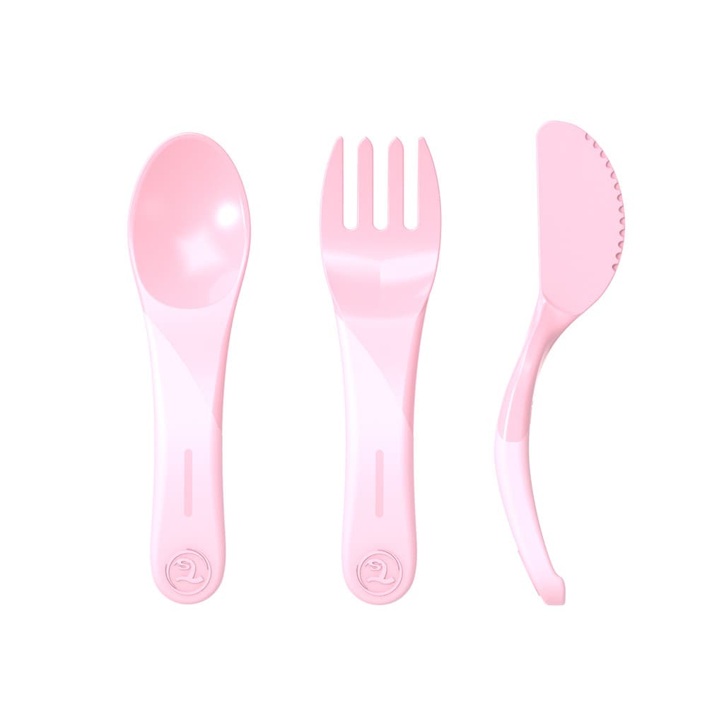 Jogo de Talheres para Bebê 6m+ Twistshake Antiderrapante Seguro Ideal para Primeiras Refeições
