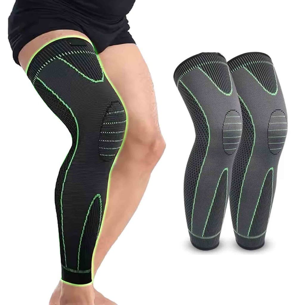 Kit 2 Meia Compressão 3/4 Canelito Perna Toda Térmico Circulação Corrida Bike Crossfit