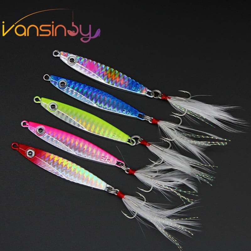 1pcs Fsihing Metal Jig Hook Spinner Isca 7g/10g/14g/17g/21g/30g Colher De Fundição De A Laser Umpan Fishing Lure