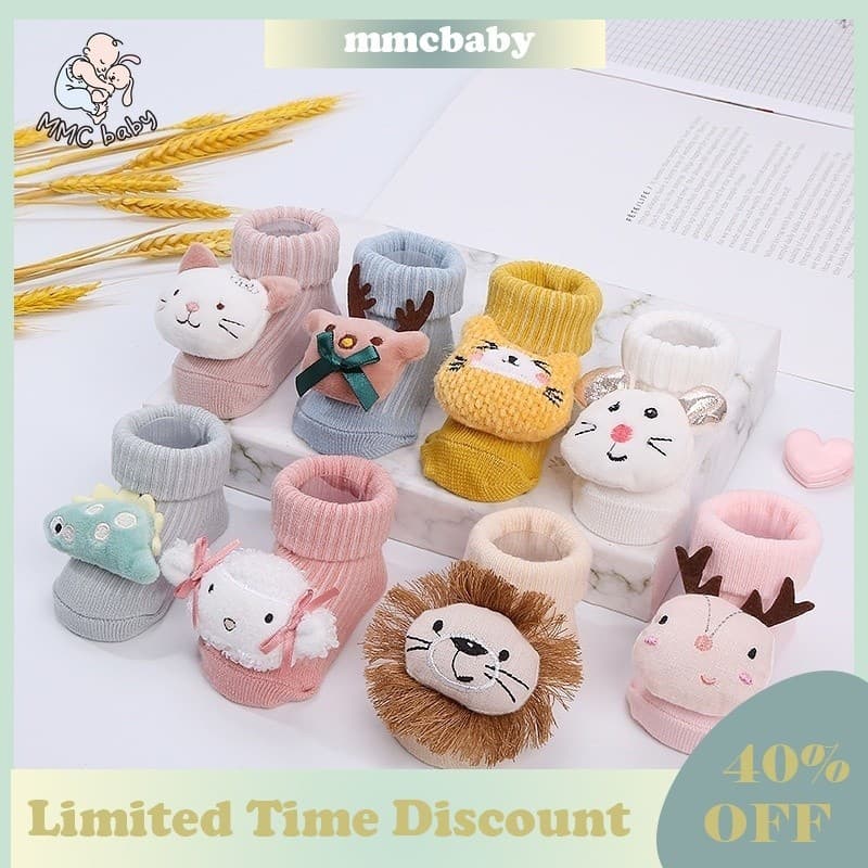0-1 Ano Meias De Bebê Recém-Nascido Menino Fofo Algodão Quente Padrão Animal 3D