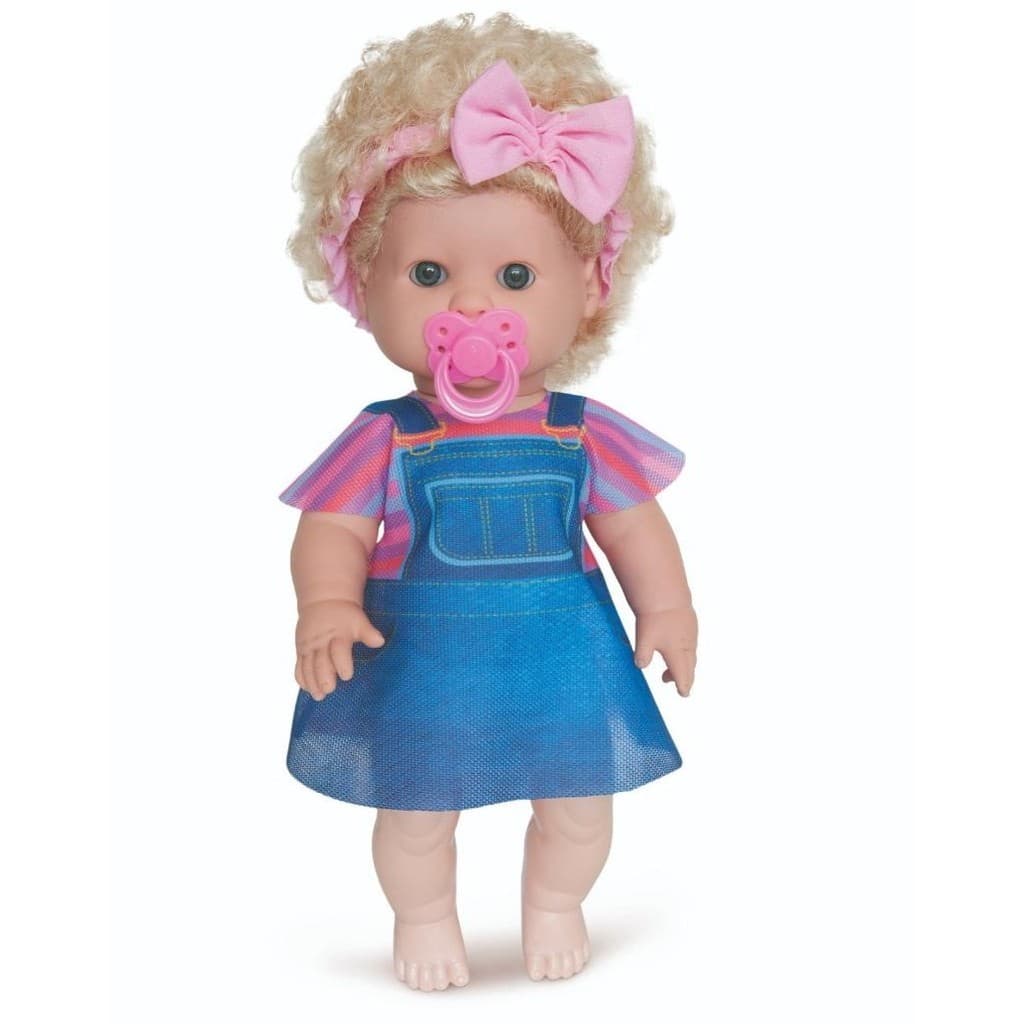 Boneca Coleção Danadinhas Cabelo Crespo Com Chupeta - Milk