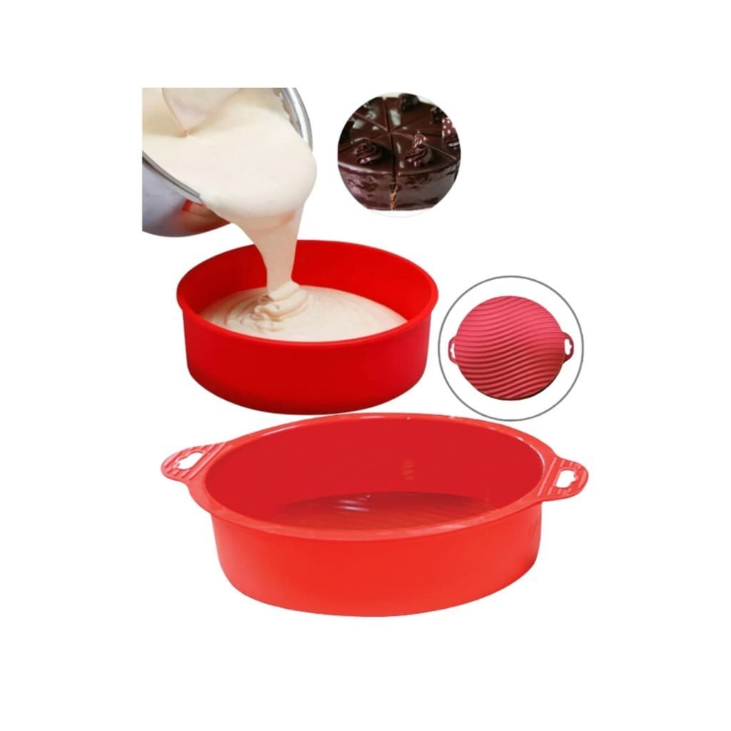 Kit 2 Forma Redonda antiaderente Jogo de assadeiras Muffin Cake