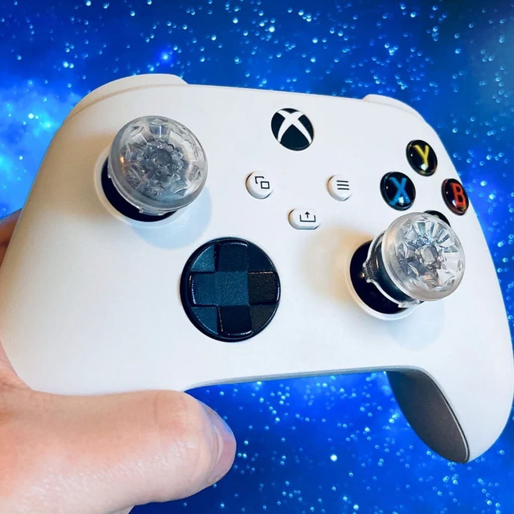Par de Grips Extensor Crystal Galaxy Edition Para Controle de Xbox Series X|S e Xbox One
