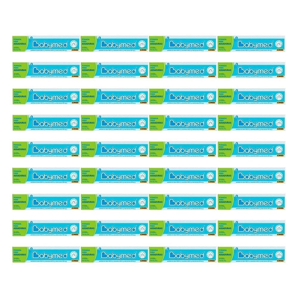 Kit 36 Pomadas Para Prevenção De Assaduras Babymed Azul 45g