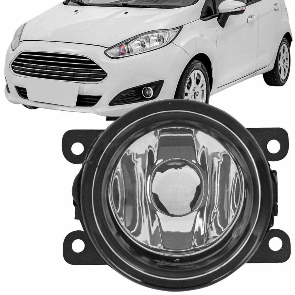 Farol Milha Auxiliar Neblina Ford New Fiesta 2013 2014 15 16 2017 Mascara Negra