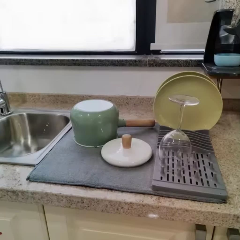 Tapete Escorredor de Louças de Microfibra - Alta Absorção e Praticidade
