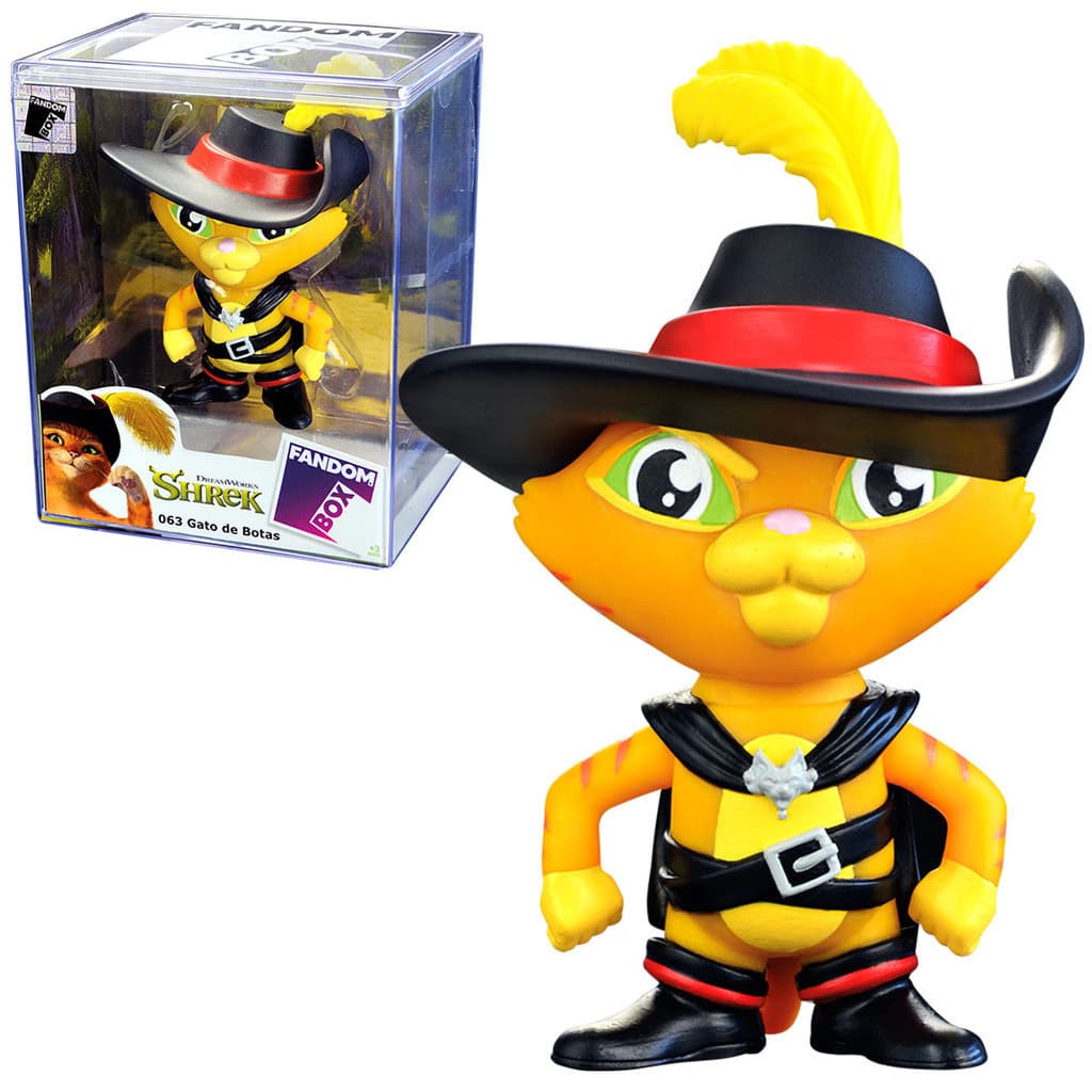 Boneco Gato De Botas Shrek Fandom Box Colecionável Lider