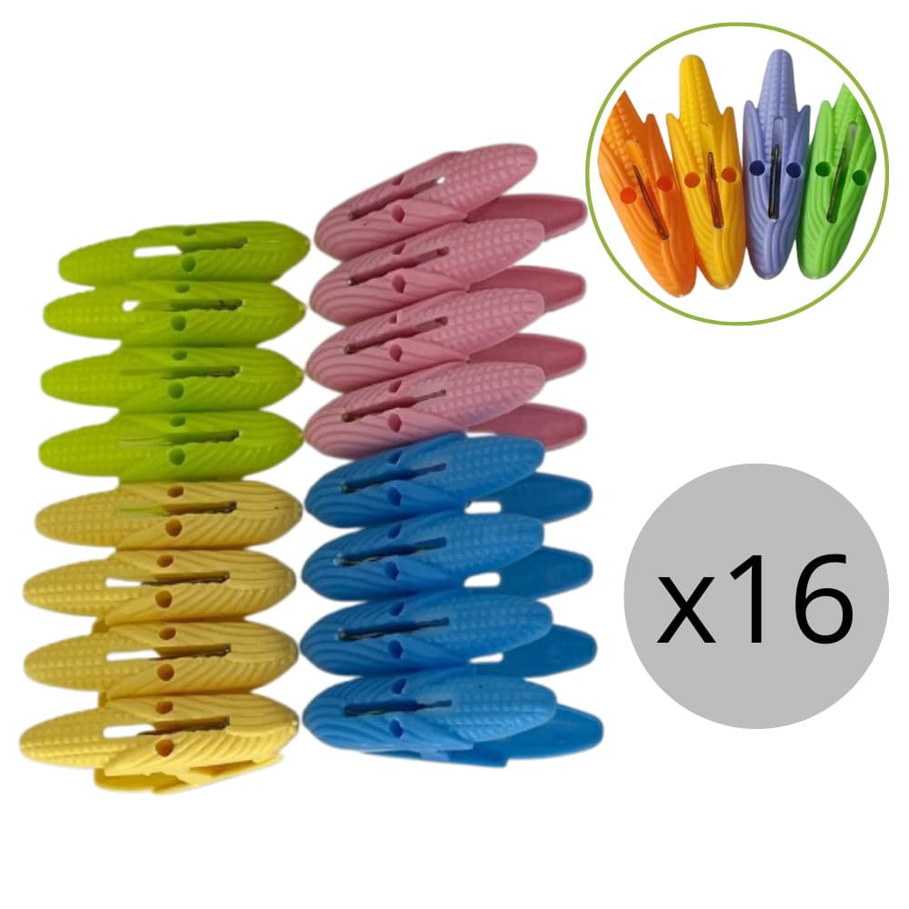 Kit c/16 Prendedor Veda Embalagem Saco Plastico Alimentos Cozinha Milho