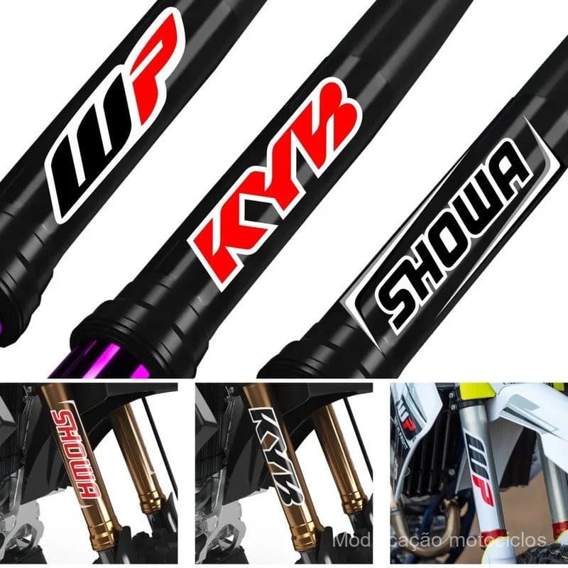 Adesivo Refletivo para Motocross, Garfo Kyb Wp Suspensão Showa Decalques