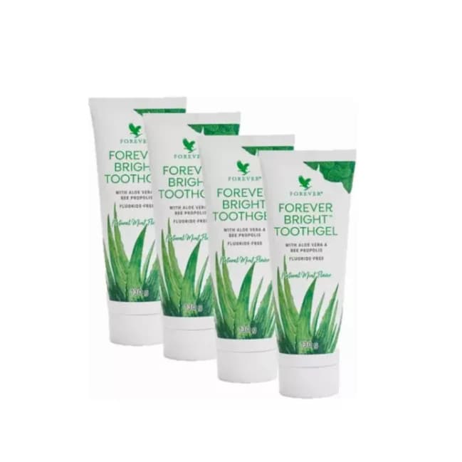 Gel Dental Forever Bright Toothgel Aloe Vera e Própolis Natural Sem Flúor Clareador 130g