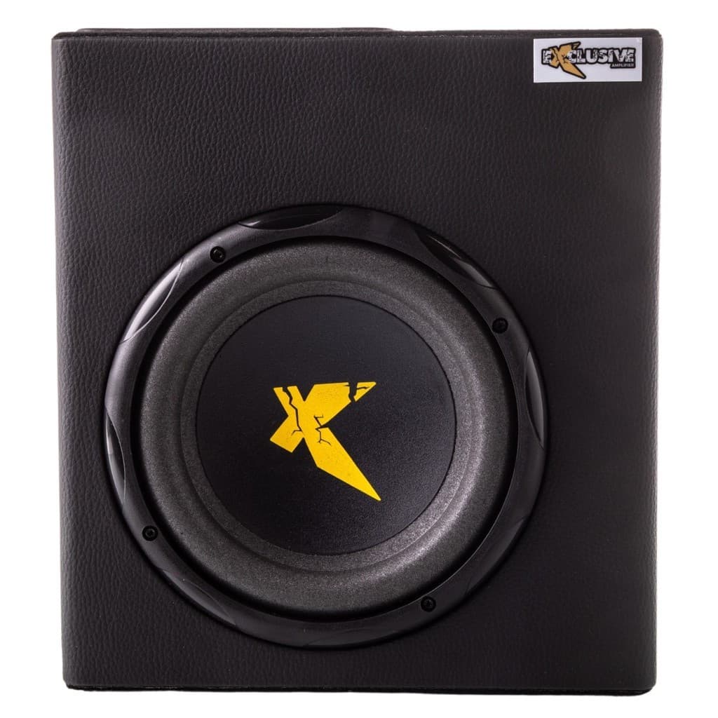 Caixa Amplificada Mini Slim Exclusive Xc 300 Subwoofer 8 Polegadas 300W Rms RCA e FIO