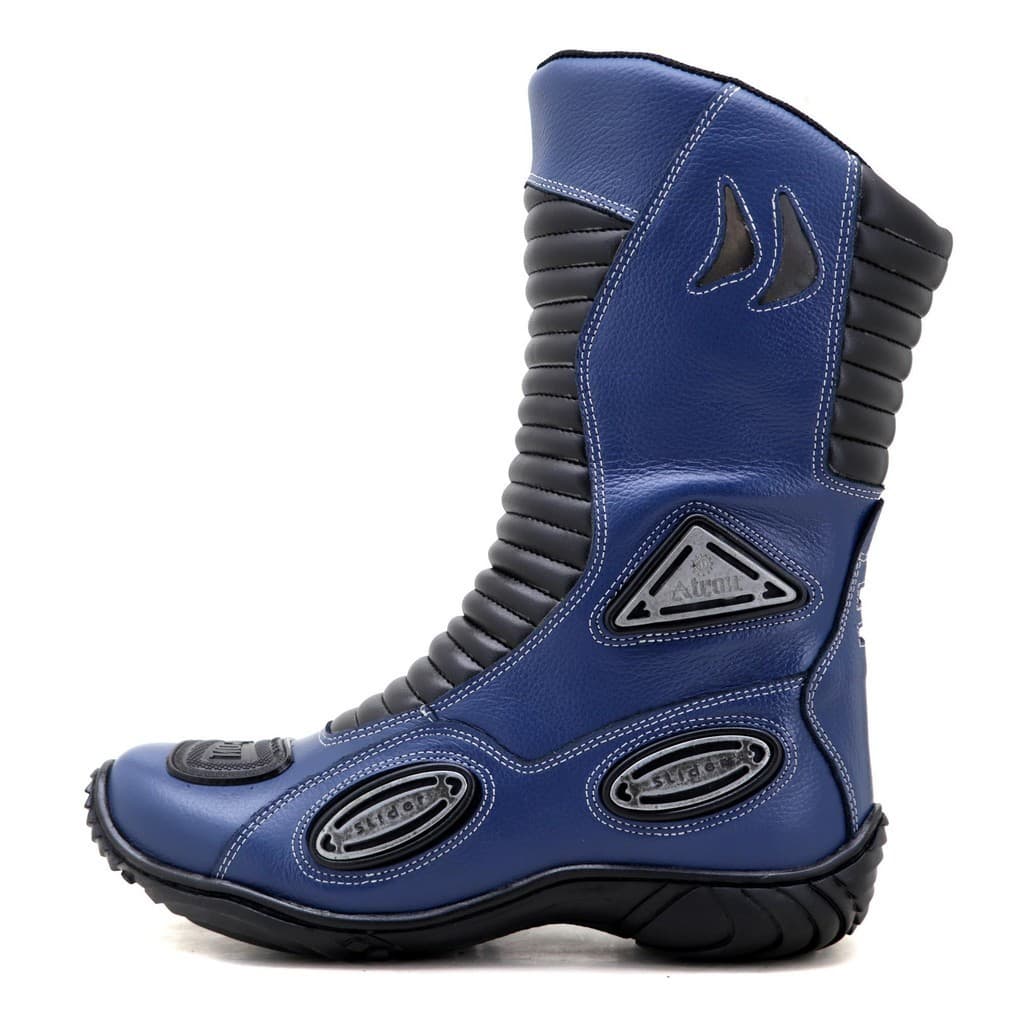 Bota Motociclista Stunt Couro, forro têxtil espumado 300AT
