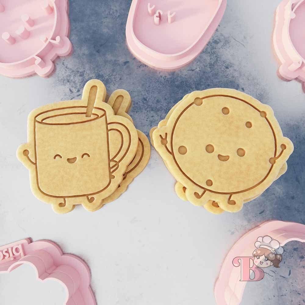 Carimbos + Cortadores Biscoito com café