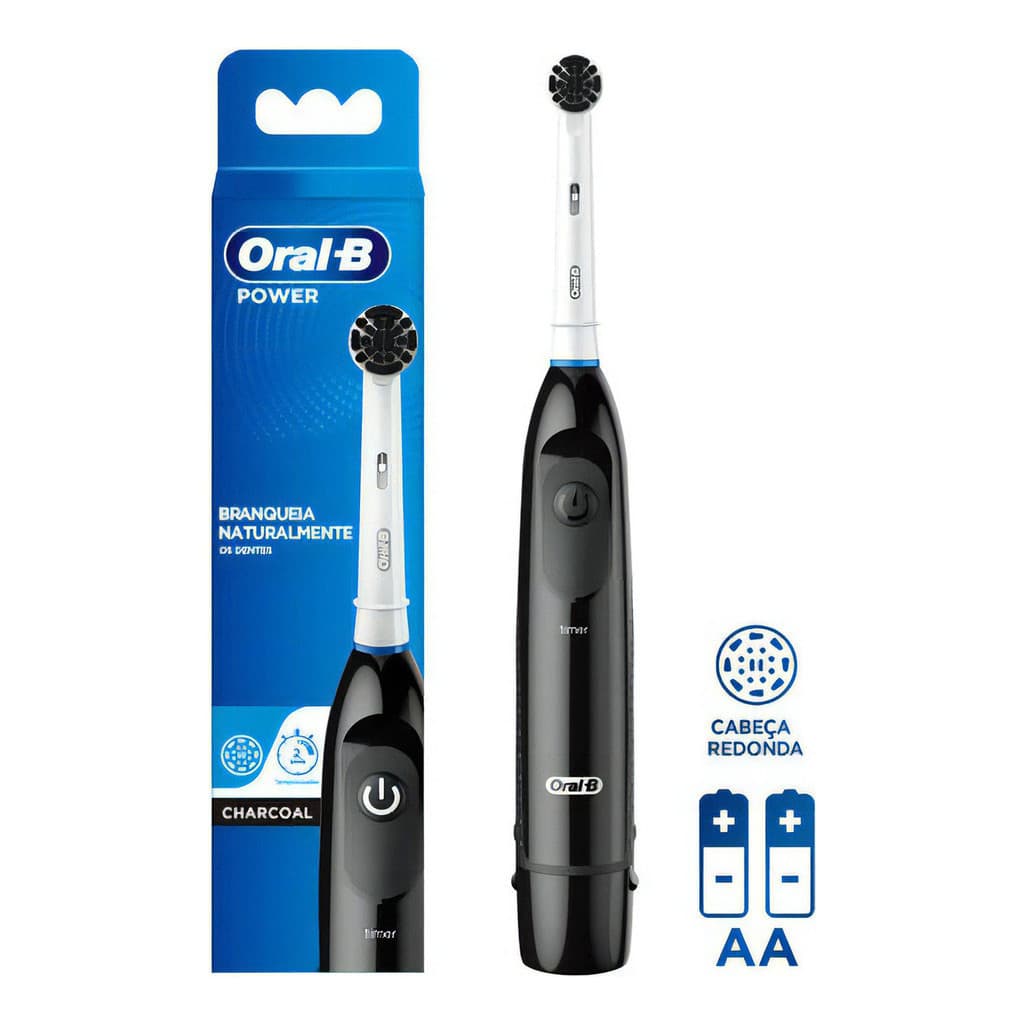 Escova De Dente Elétrica Power Charcoal Preto Oral-b