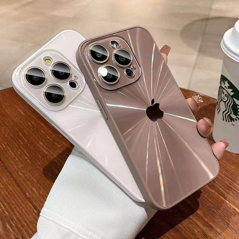 Capa A Laser Colorida De Alta Qualidade Para iPhone 15 14 13 12 Com Filme De Lente Pro Max Proteção Contra Queda
