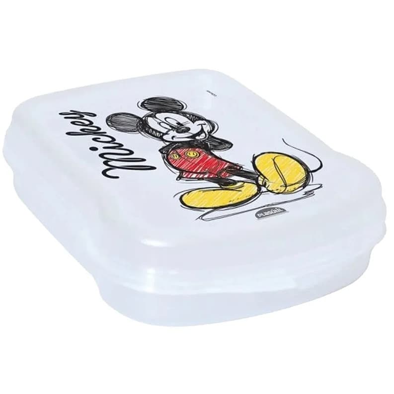 Pote Sanduicheira Infantil Mickey Vintage  Transparente - Plasútil